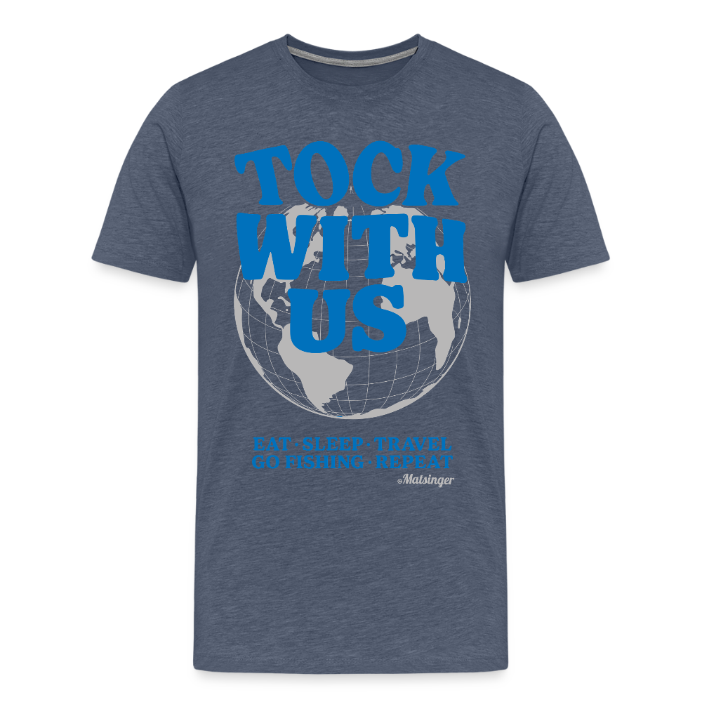 Tock with us! - Blau meliert