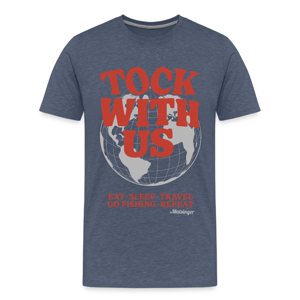 Tock with us! - Blau meliert