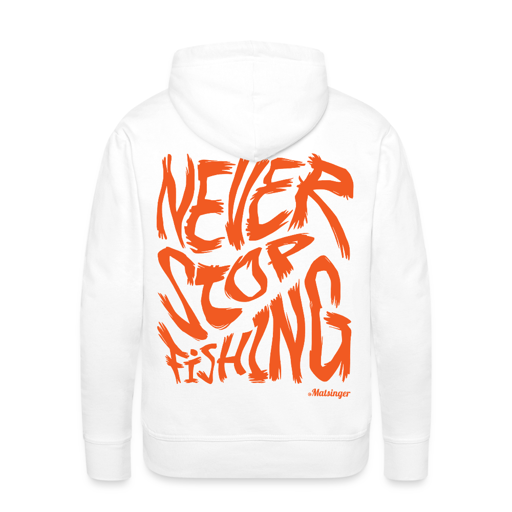 Never Stop Fishing - Weiß