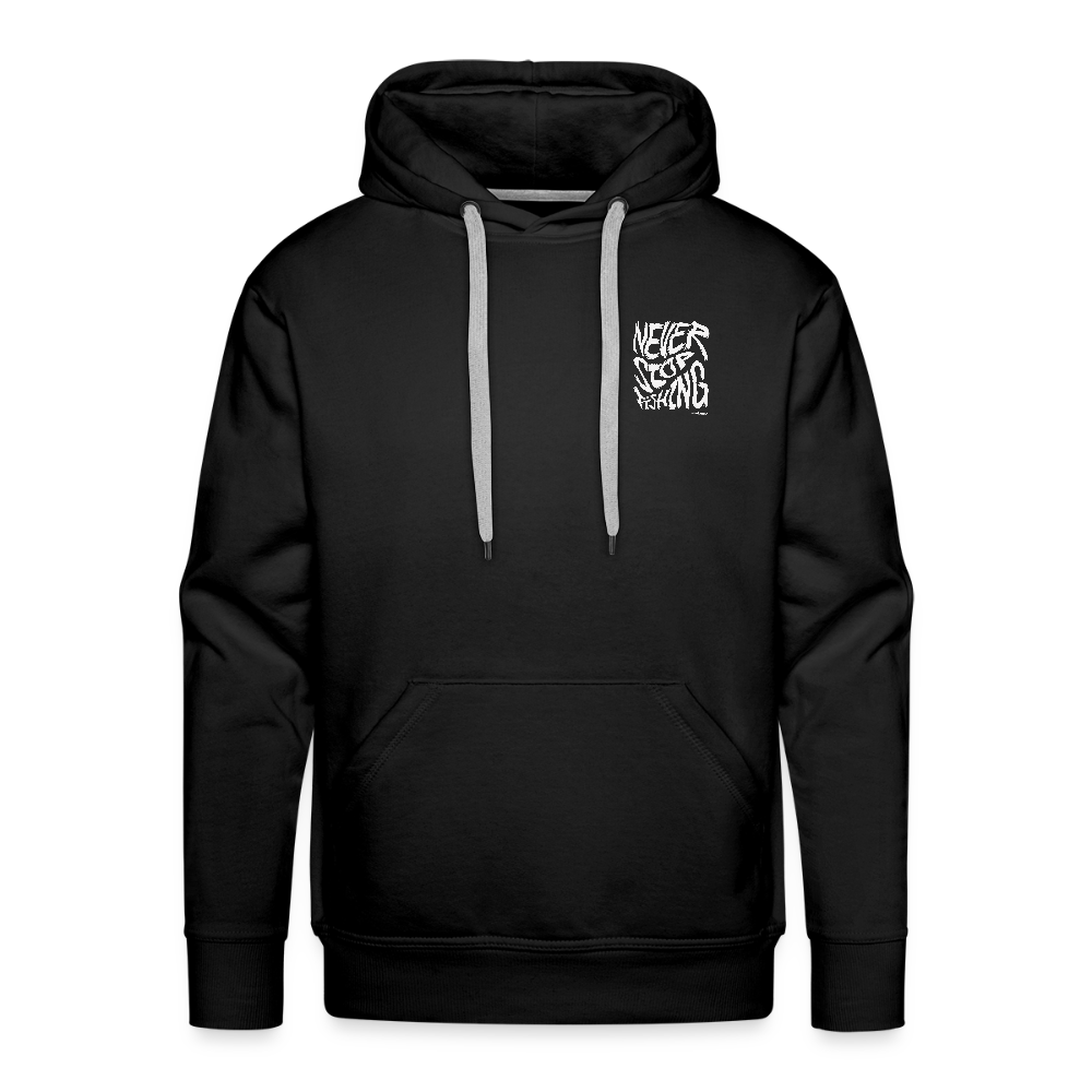 Never Stop Fishing Hoodie - Schwarz
