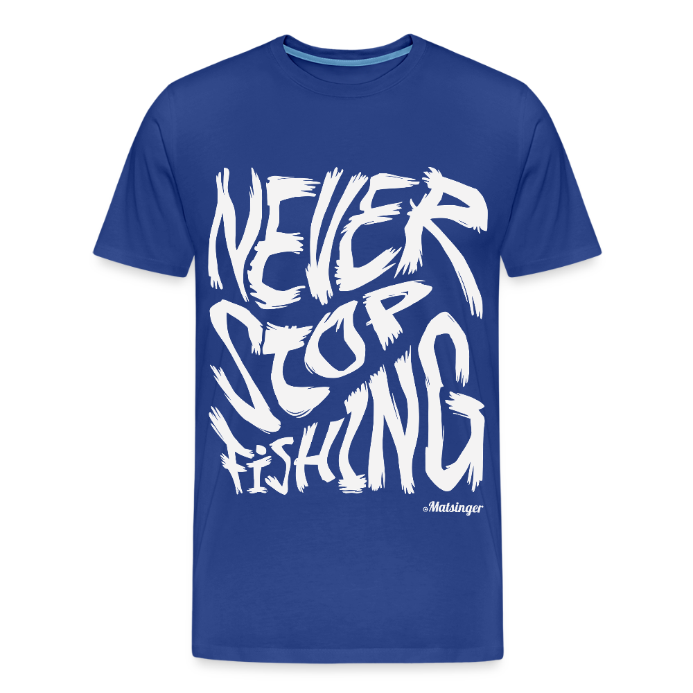 Never Stop Fishing - Königsblau