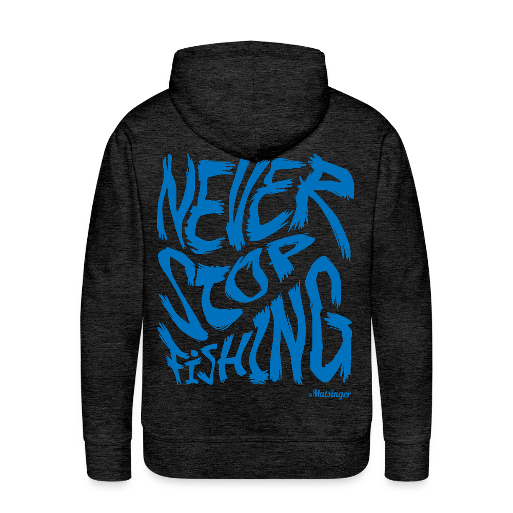 Never Stop Fishing Hoodie - Anthrazit