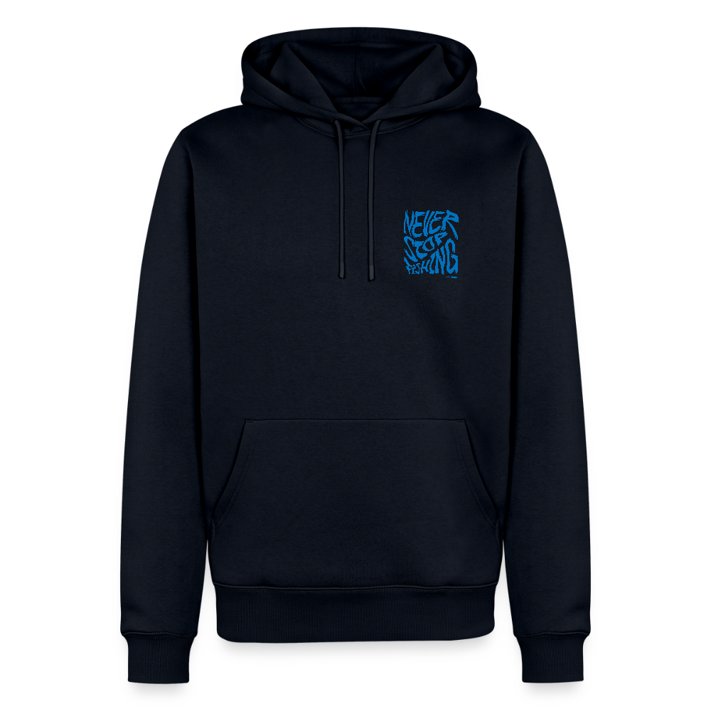 Never Stop Fishing Hoodie - Navy