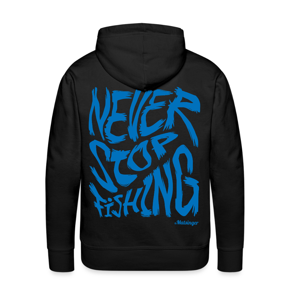Never Stop Fishing Hoodie - Schwarz