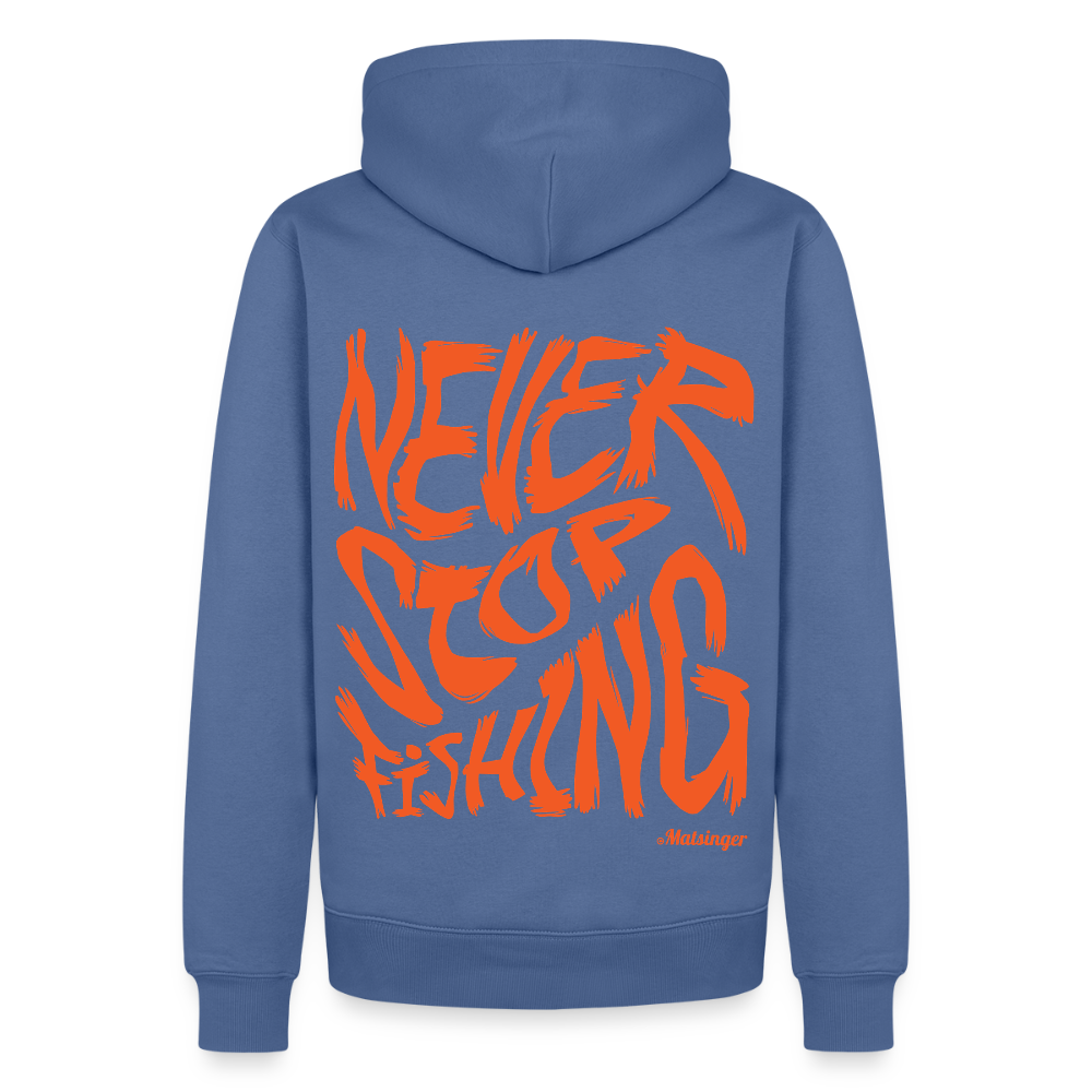 Never Stop Fishing - Taubenblau