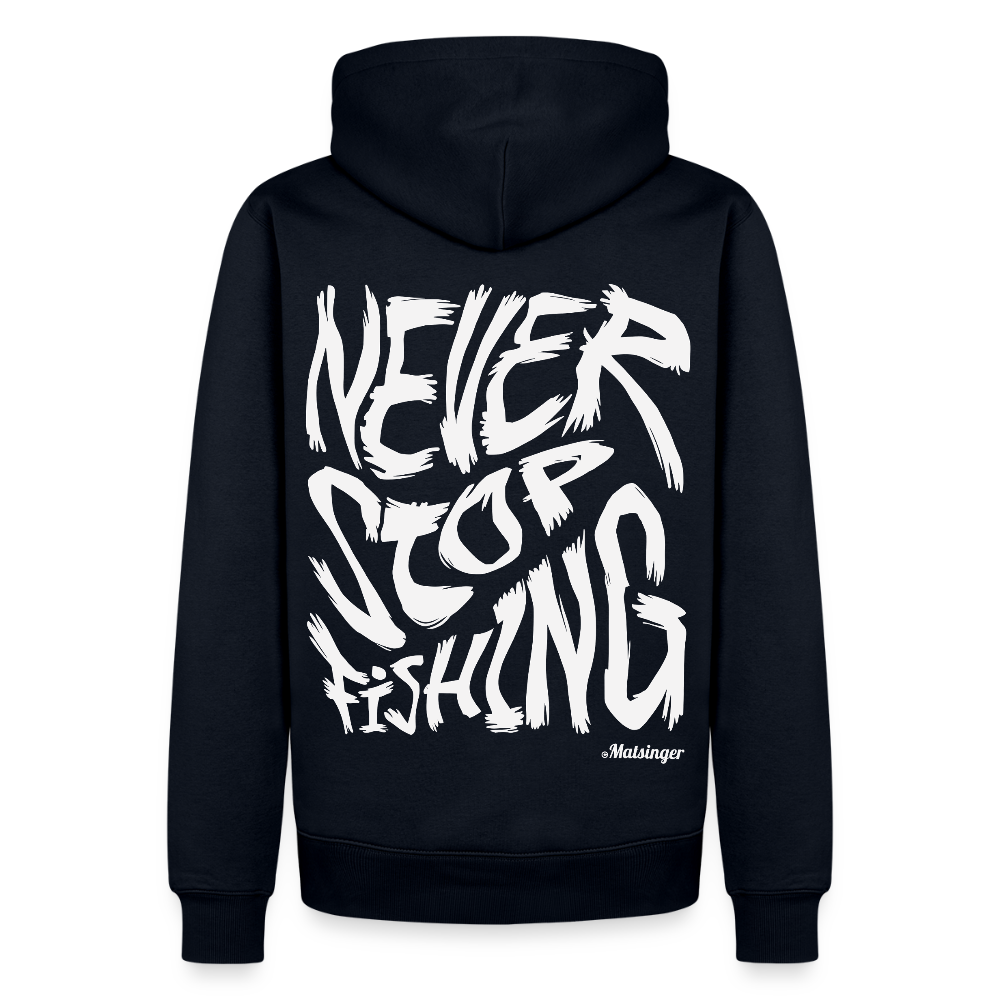 Never Stop Fishing Hoodie - Navy