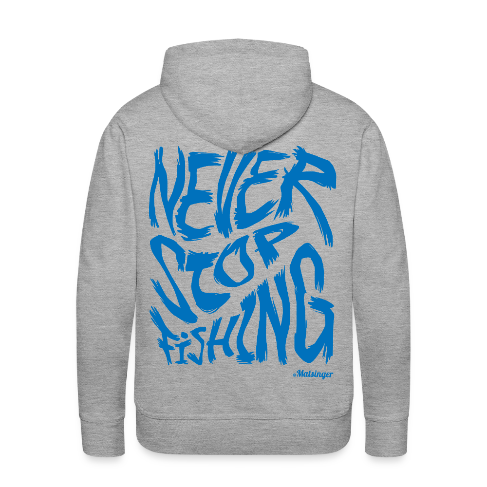 Never Stop Fishing Hoodie - Grau meliert