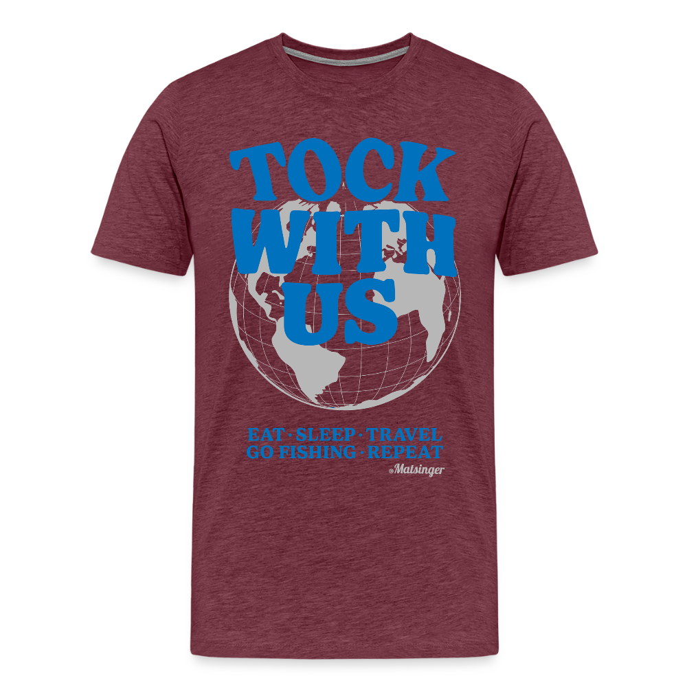 Tock with us! - Bordeauxrot meliert