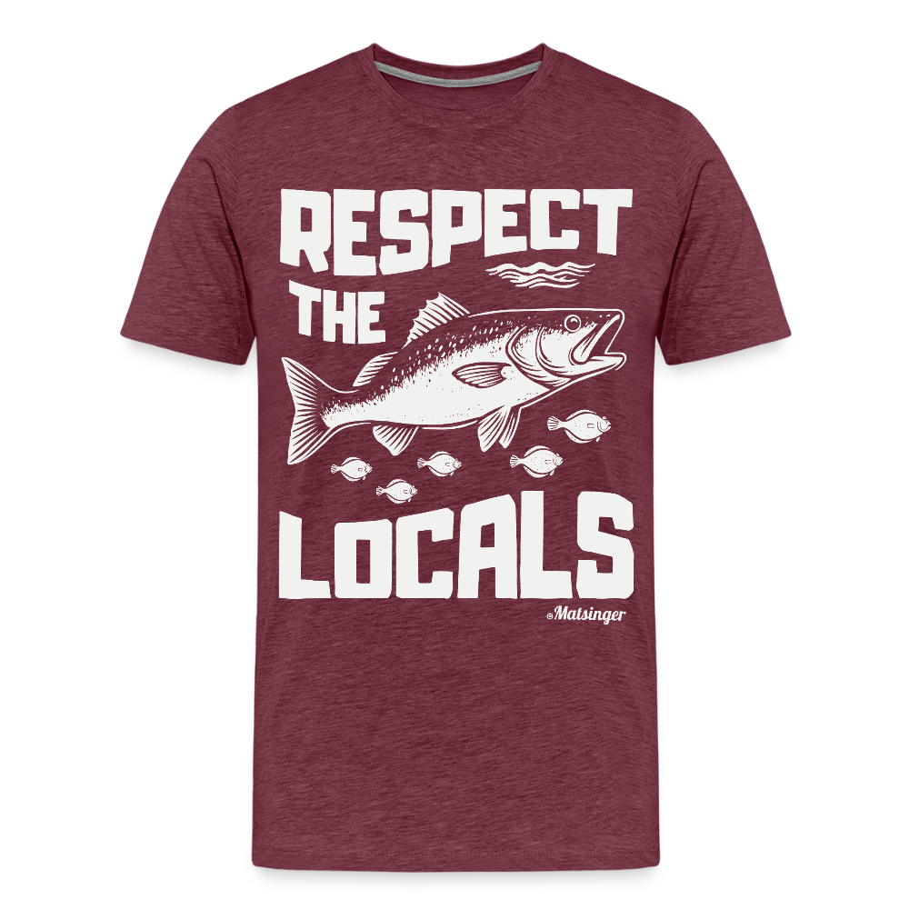 Respect The Locals T-Shirt - Bordeauxrot meliert