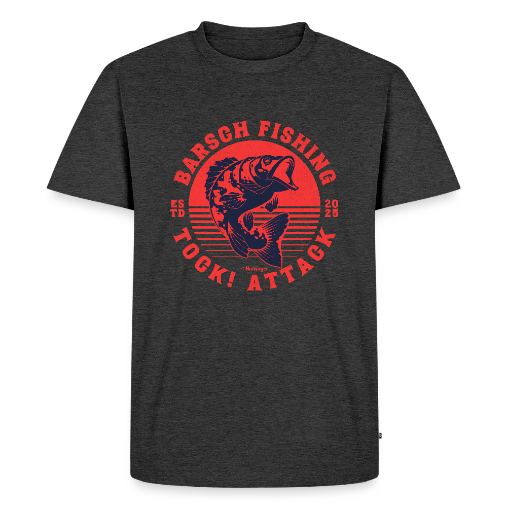 Barsch Fishing - Anthrazit meliert