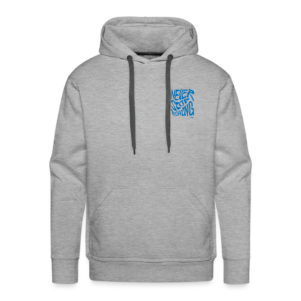 Never Stop Fishing Hoodie - Grau meliert