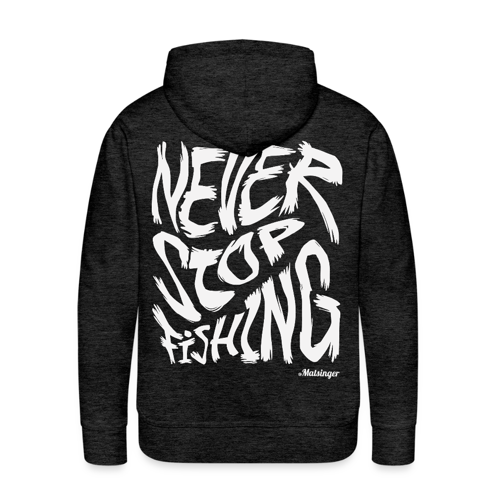 Never Stop Fishing Hoodie - Anthrazit