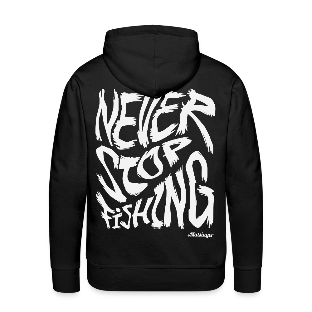 Never Stop Fishing Hoodie - Schwarz