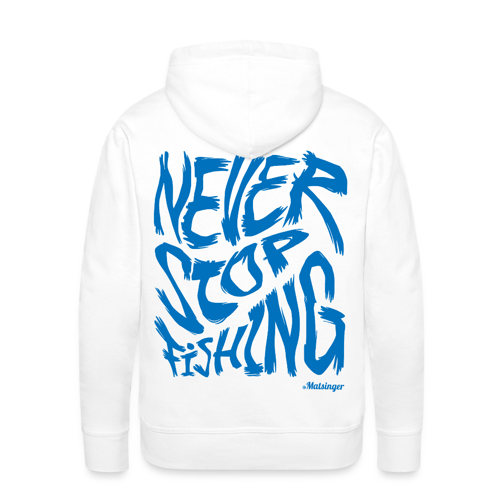 Never Stop Fishing Hoodie - Weiß