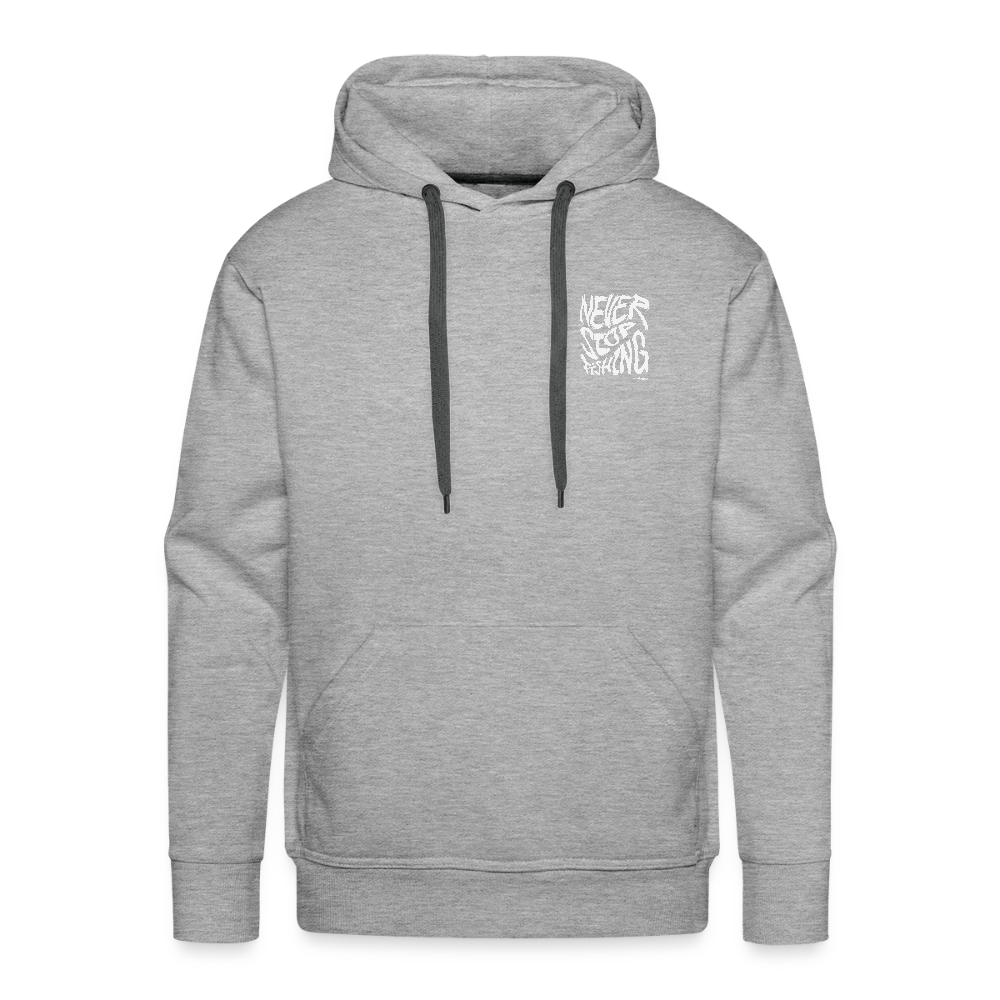Never Stop Fishing Hoodie - Grau meliert