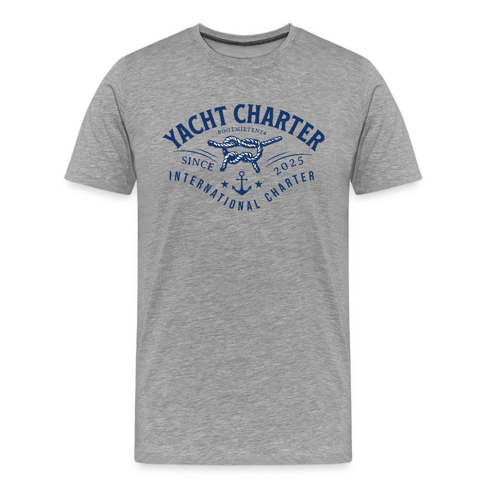 Bootmieten24 Classic Tshirt - Grau meliert