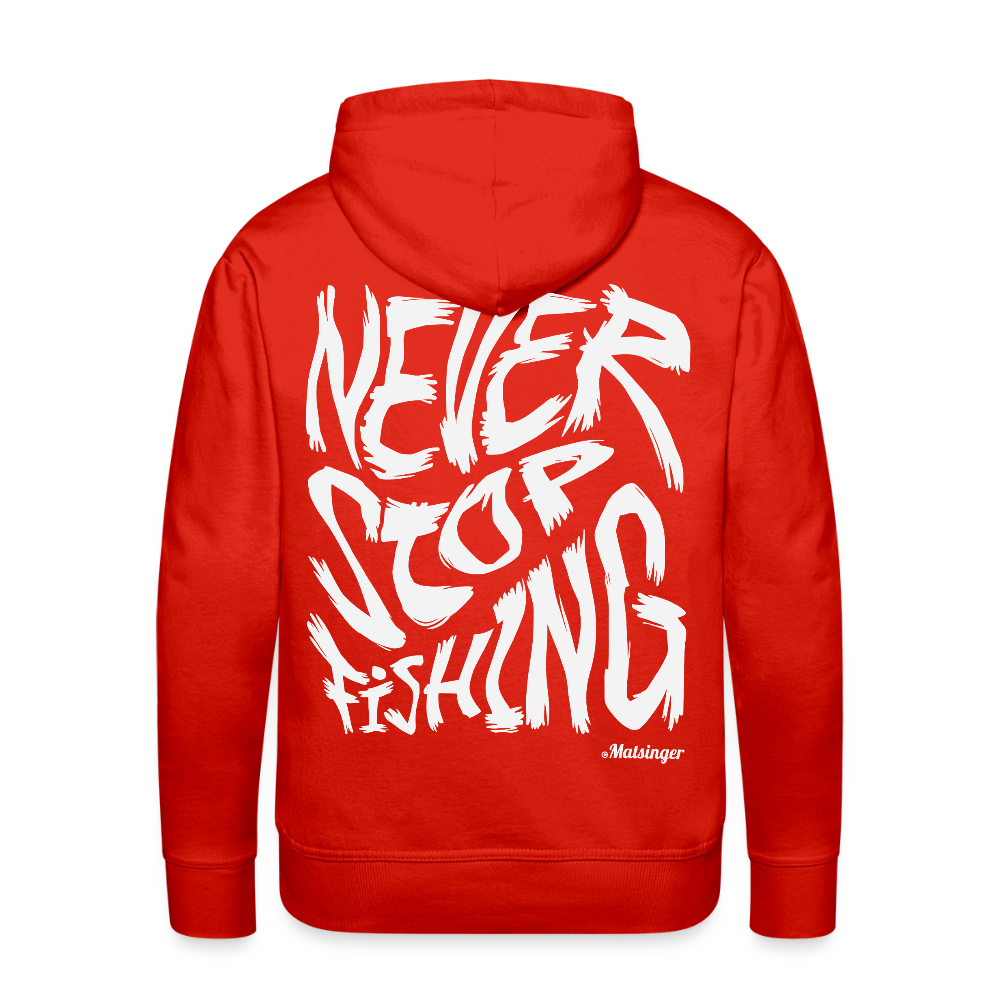 Never Stop Fishing Hoodie - Rot