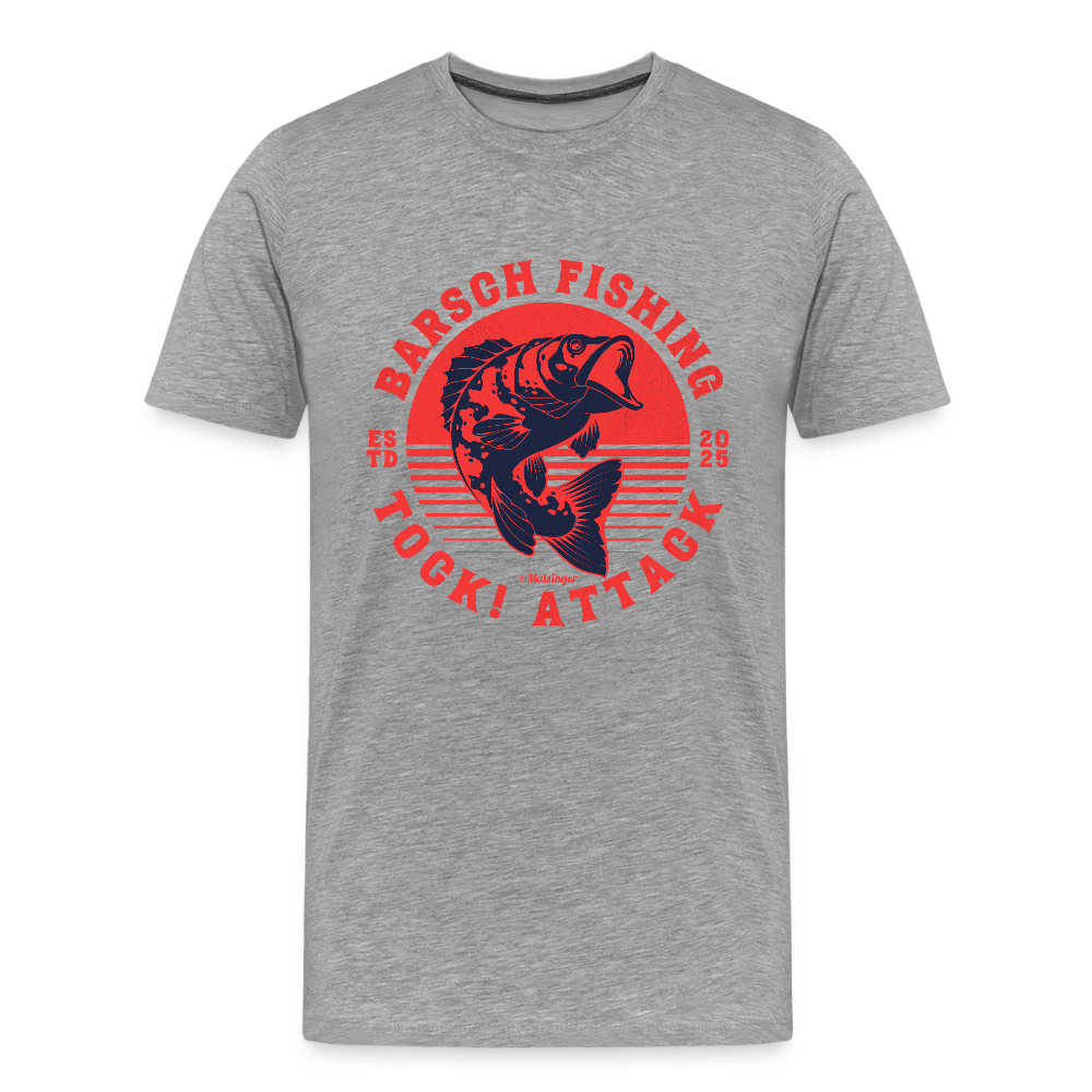 Barsch Fishing - Grau meliert