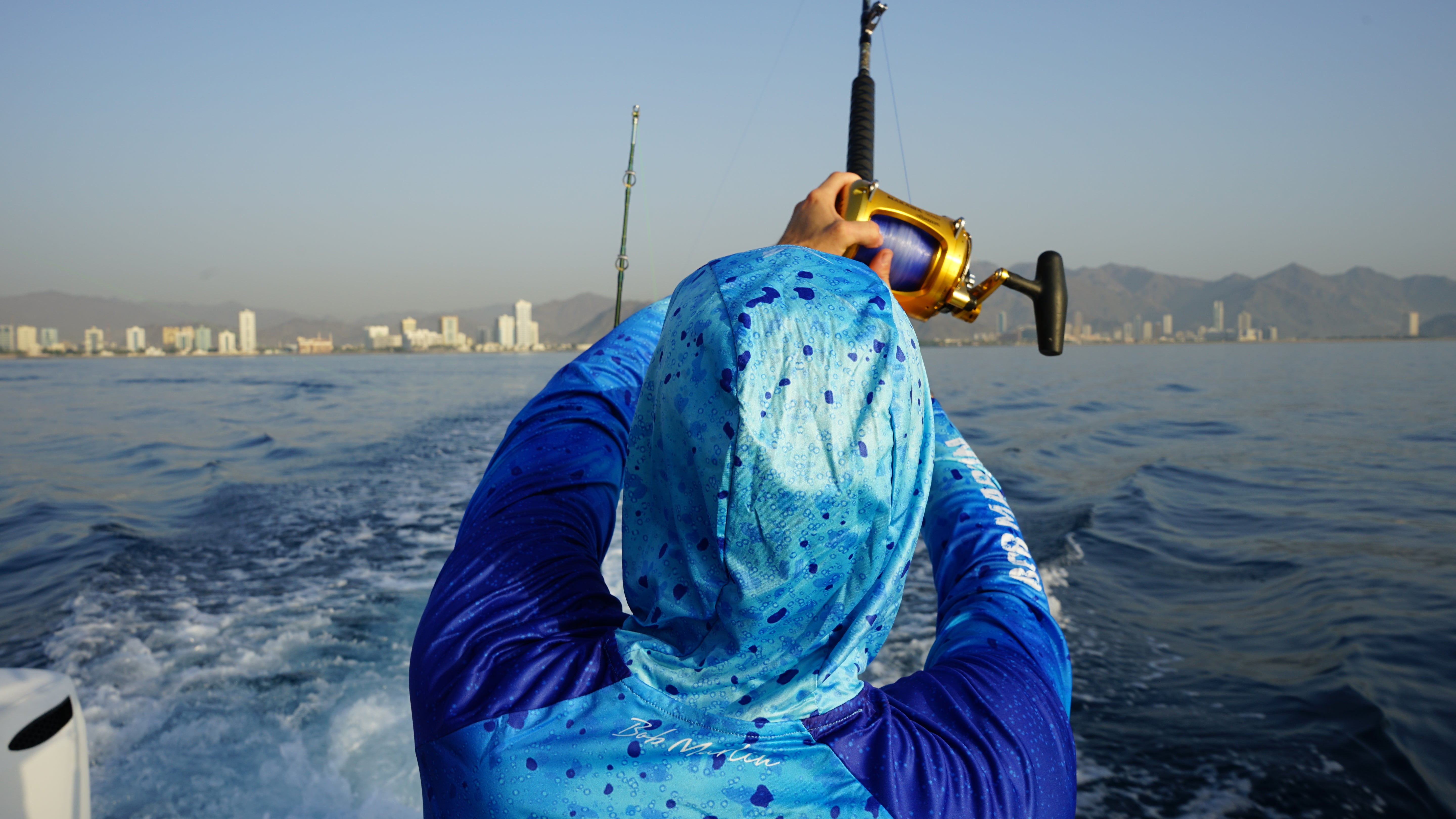 Bob Marlin Performance Hoodie BOB MAHI BLUE