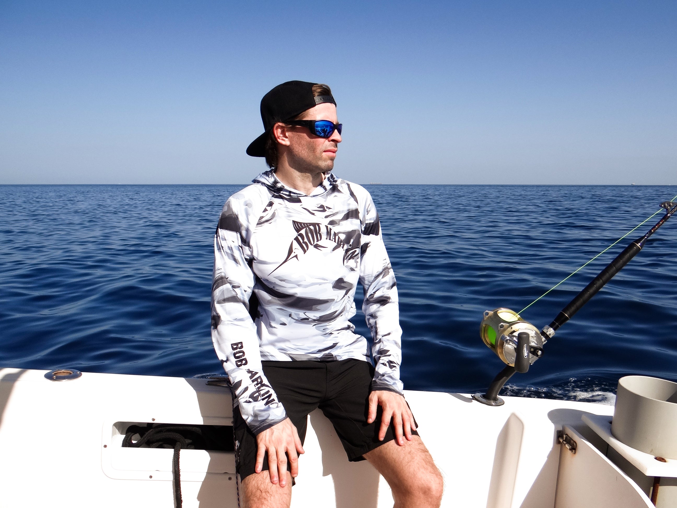 Bob Marlin Performance Hoodie GREY STORM