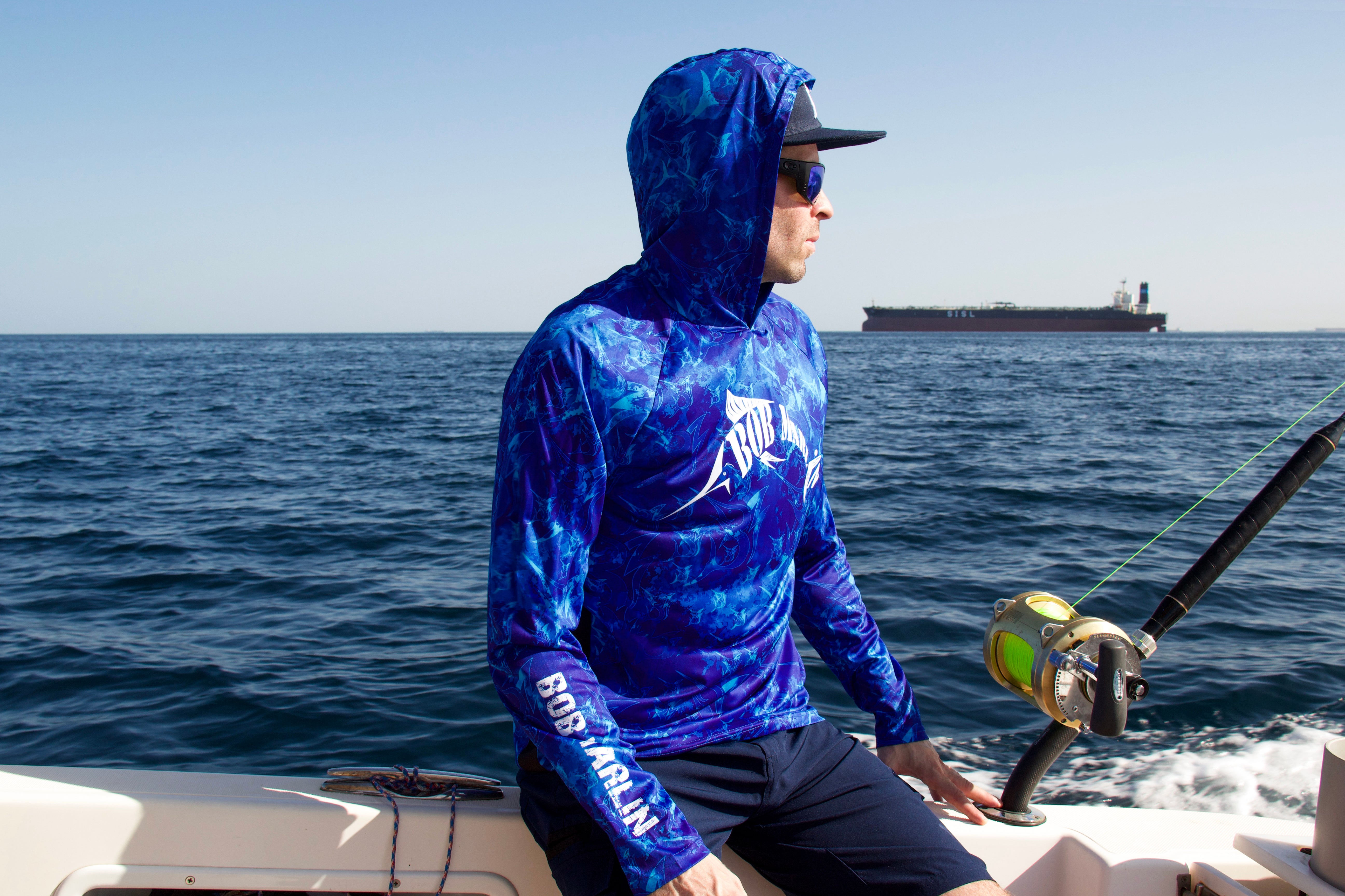 Bob Marlin Performance Hoodie GRANDER BLUE