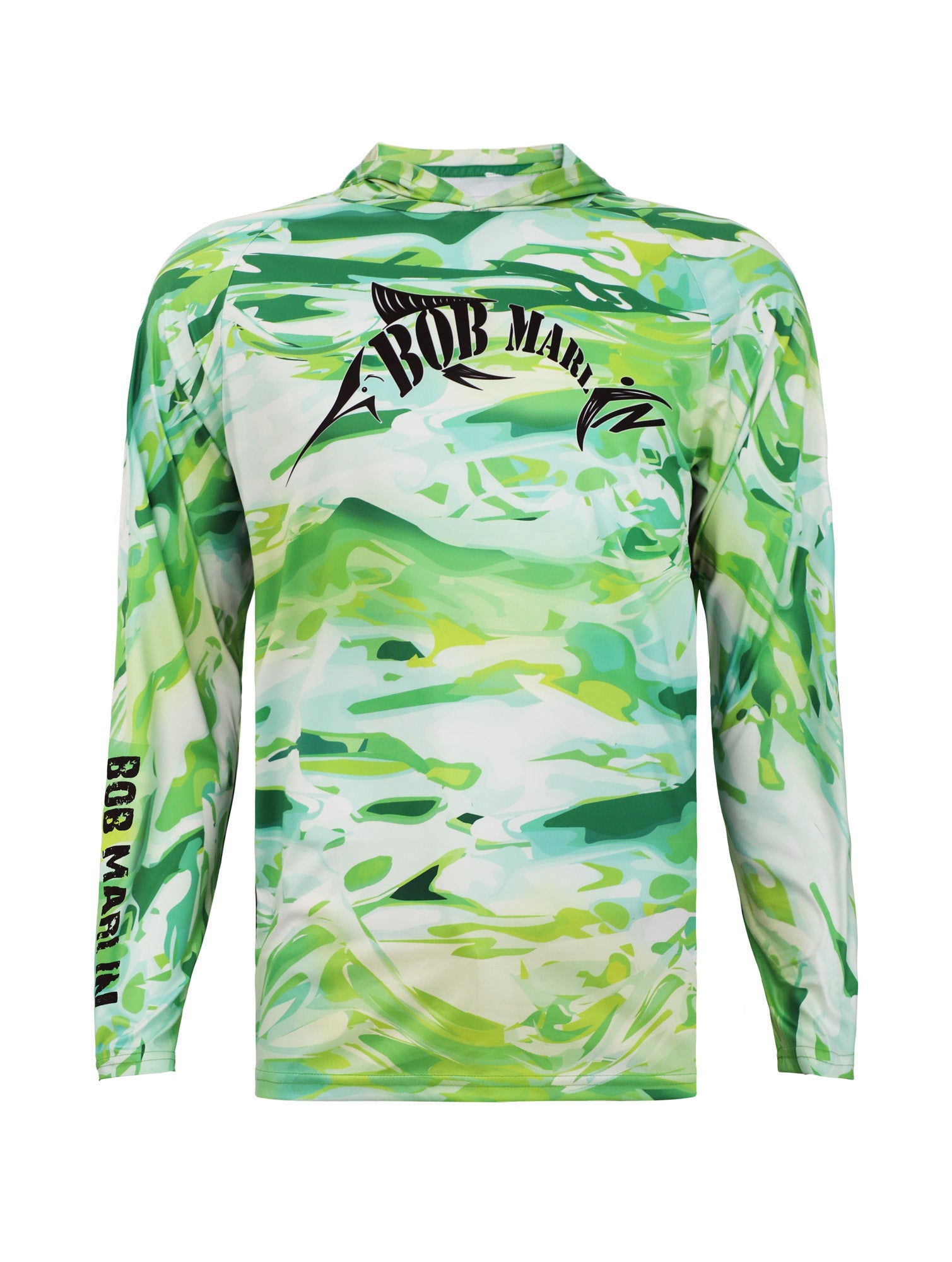 Bob Marlin Performance Hoodie GREEN STORM